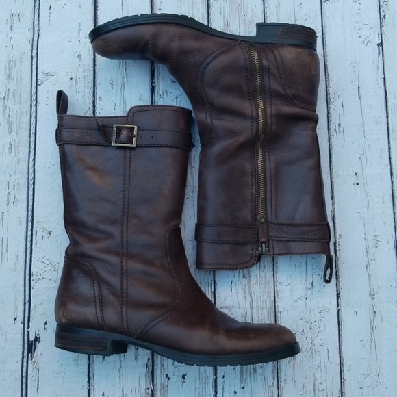 Ralph Lauren Shoes - Ralph Lauren Brown Moto Boots